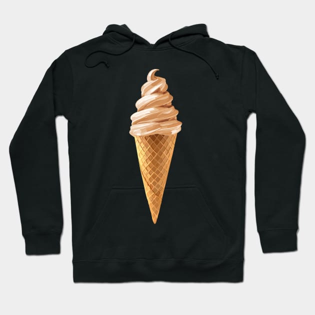 Butter Pecan Ice Cream Cone Hoodie by Art by Deborah Camp